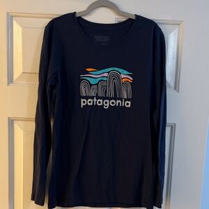 Patagonia Dark Blue Long Sleeve with Vibrant Graphic